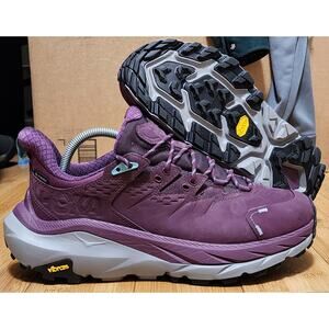 Hoka One Kaha 2 Low GTX Waterproof Grape Wine Hiking Trail Shoes Women’s Sz 10 B